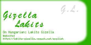 gizella lakits business card